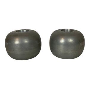 Inhabit Aluminum Tea Light Candle Holders Set Of 2 Modern Decor